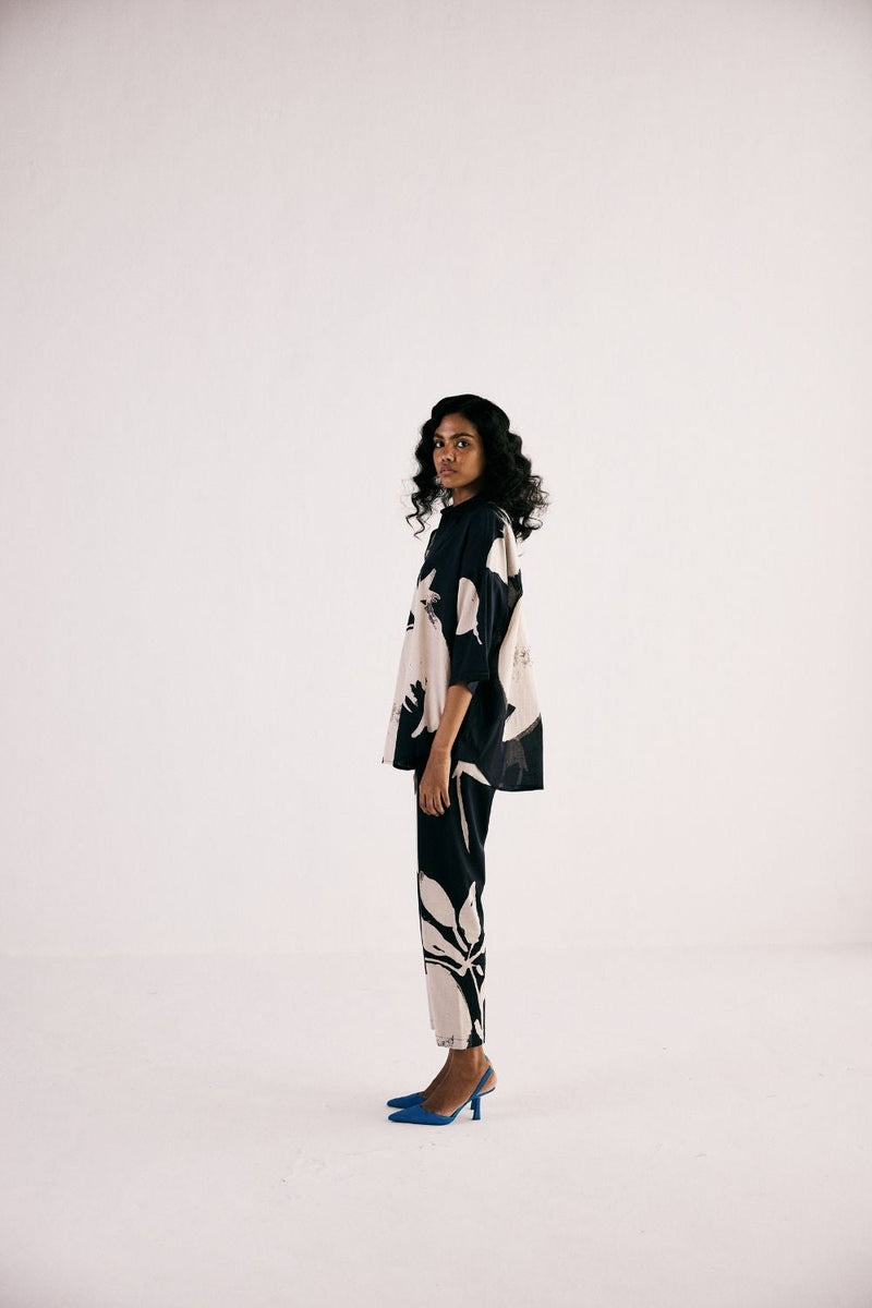 TREASURES OF BLISS CO ORD SET cotton by Khara Kapas in black for women Worldwide