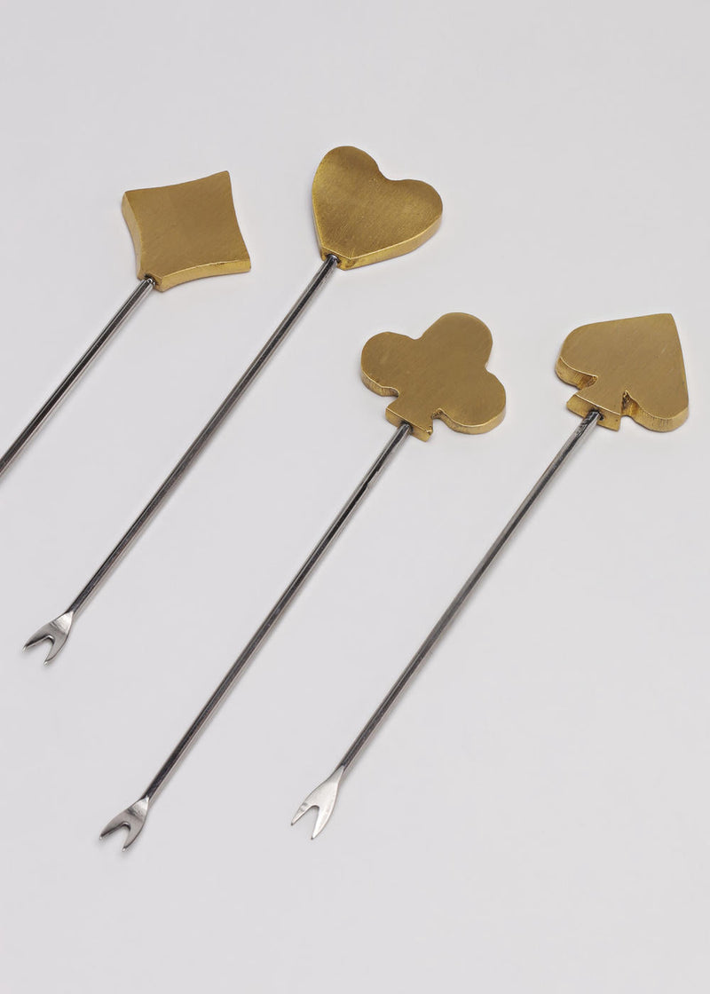 King little cocktail picks- Set of 8 linen by Gado Living for Worldwide