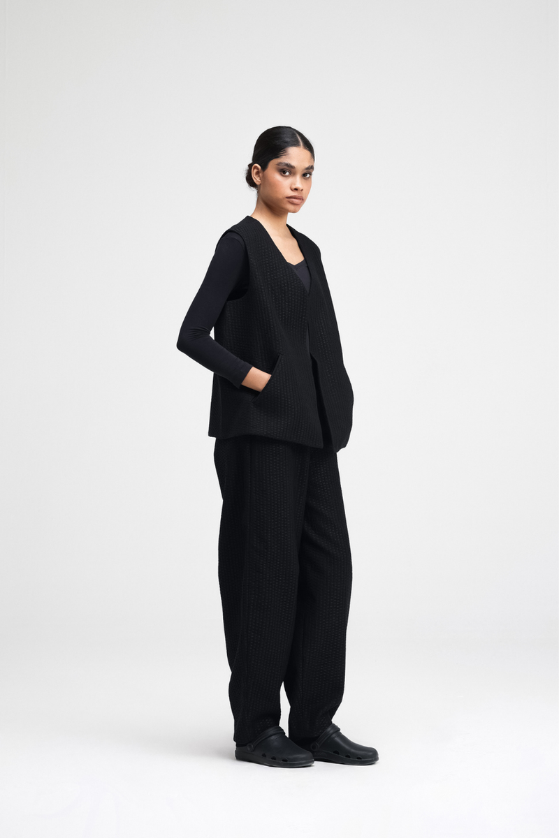 Jul Embroidered Vest cotton by Turn Black in black color for women Worldwide