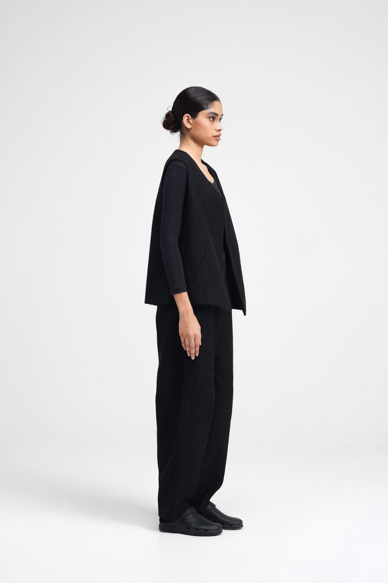 Jul Embroidered Vest cotton by Turn Black in black color for women Worldwide