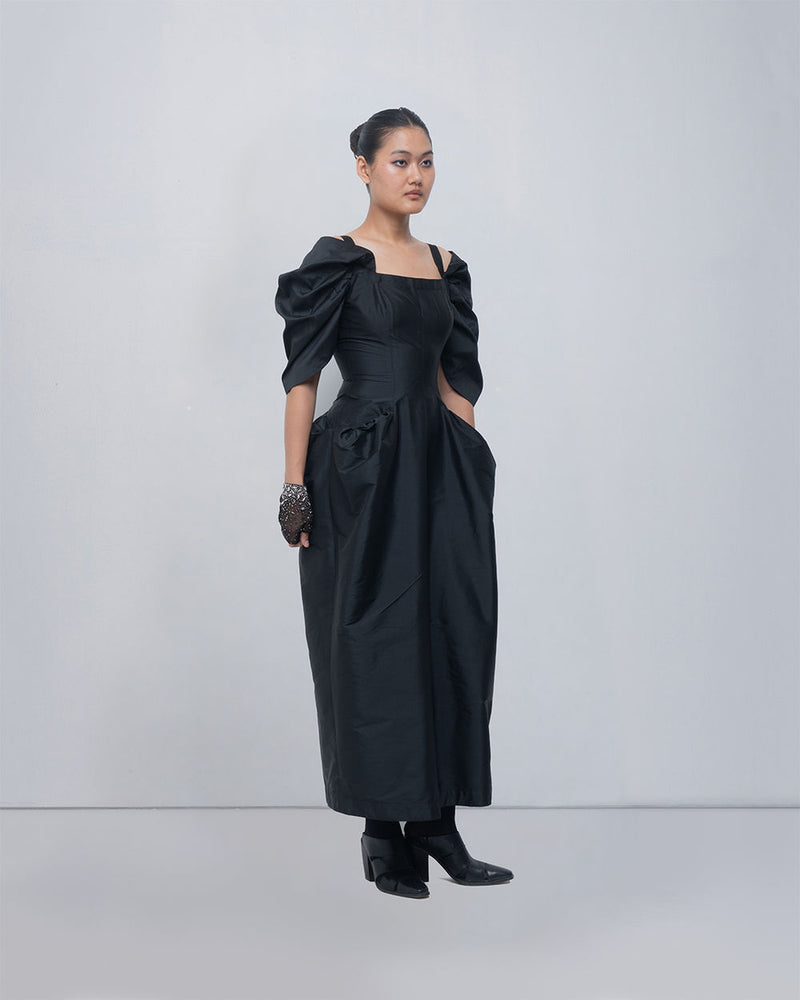 Willie Dress viscose by Leh Studios in black for women Worldwide