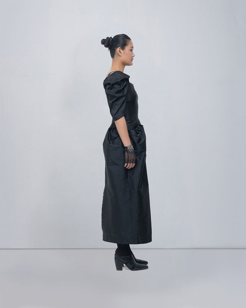 Willie Dress viscose by Leh Studios in black for women Worldwide