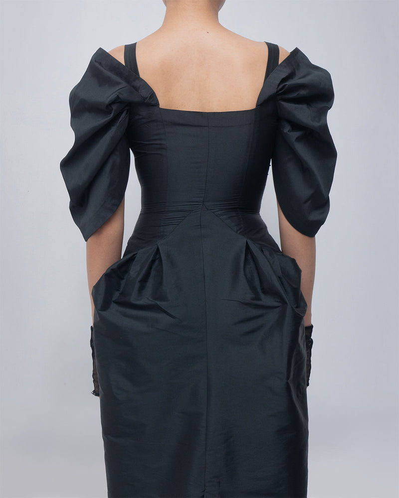Willie Dress viscose by Leh Studios in black for women Worldwide