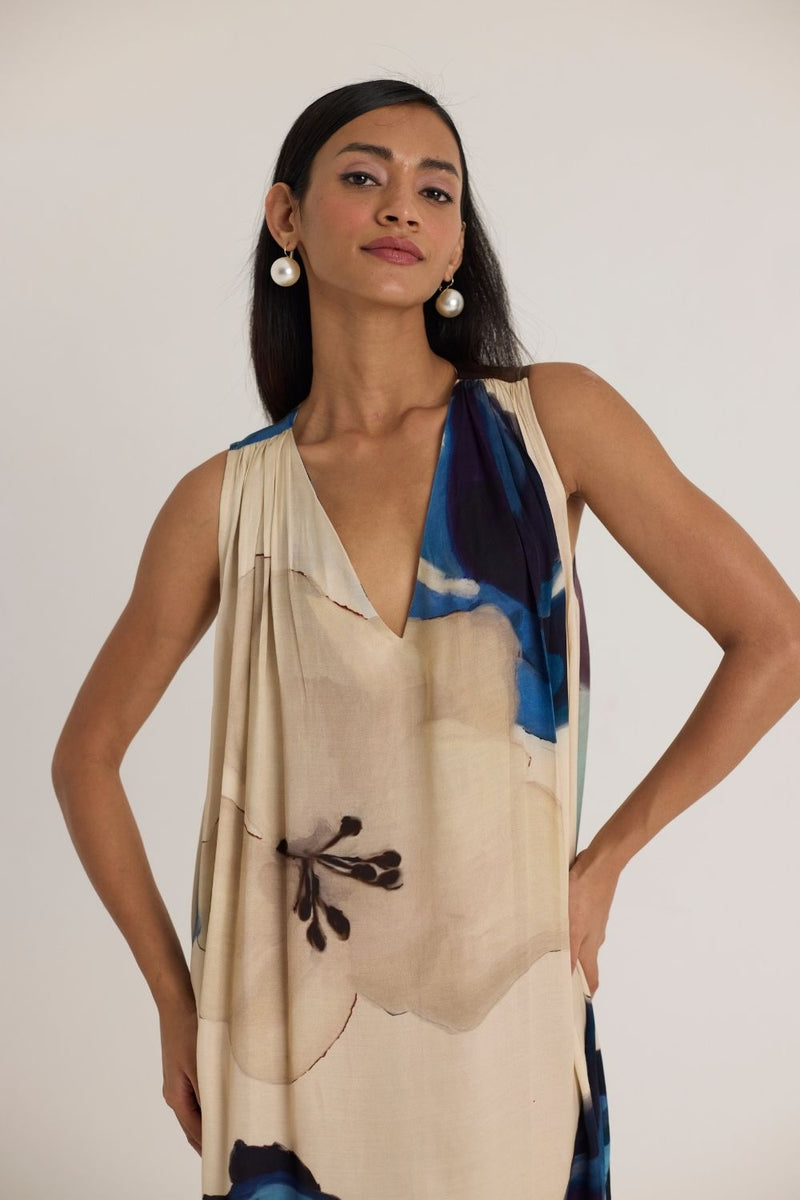 SWEET PEA MAXI DRESS satin by Yam in white color for women Worldwide