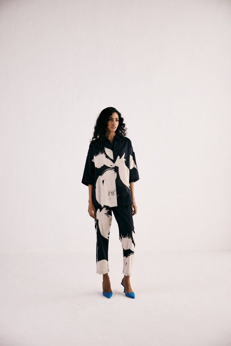 TREASURES OF BLISS CO ORD SET cotton by Khara Kapas in black for women Worldwide
