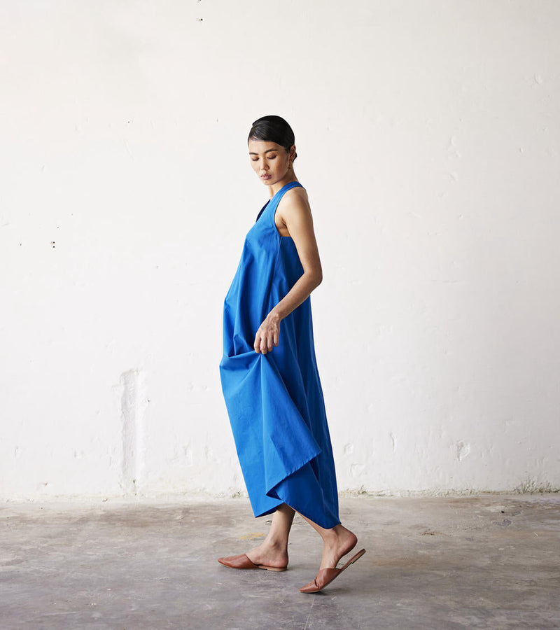 Clear Skies Dress by Khara Kapas in blue for Worldwide