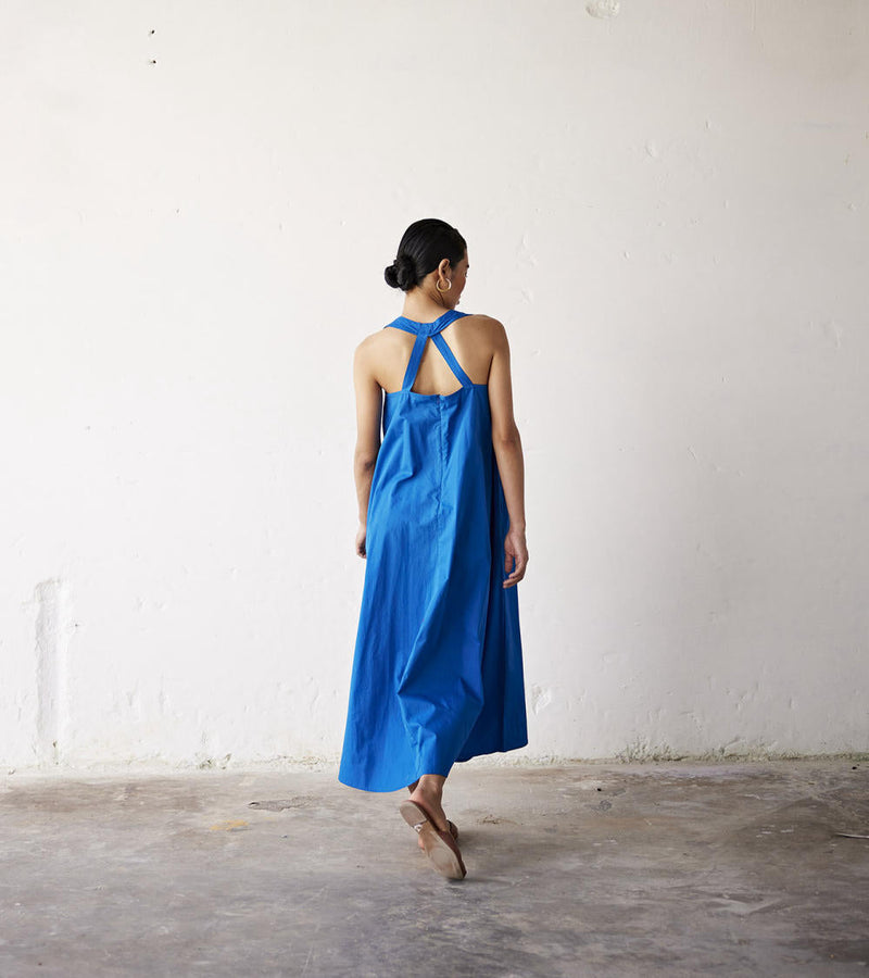 Clear Skies Dress by Khara Kapas in blue for Worldwide
