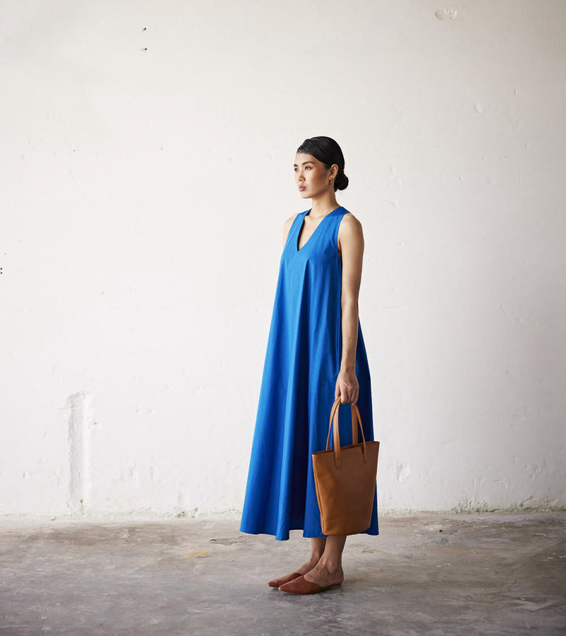 Clear Skies Dress by Khara Kapas in blue for Worldwide