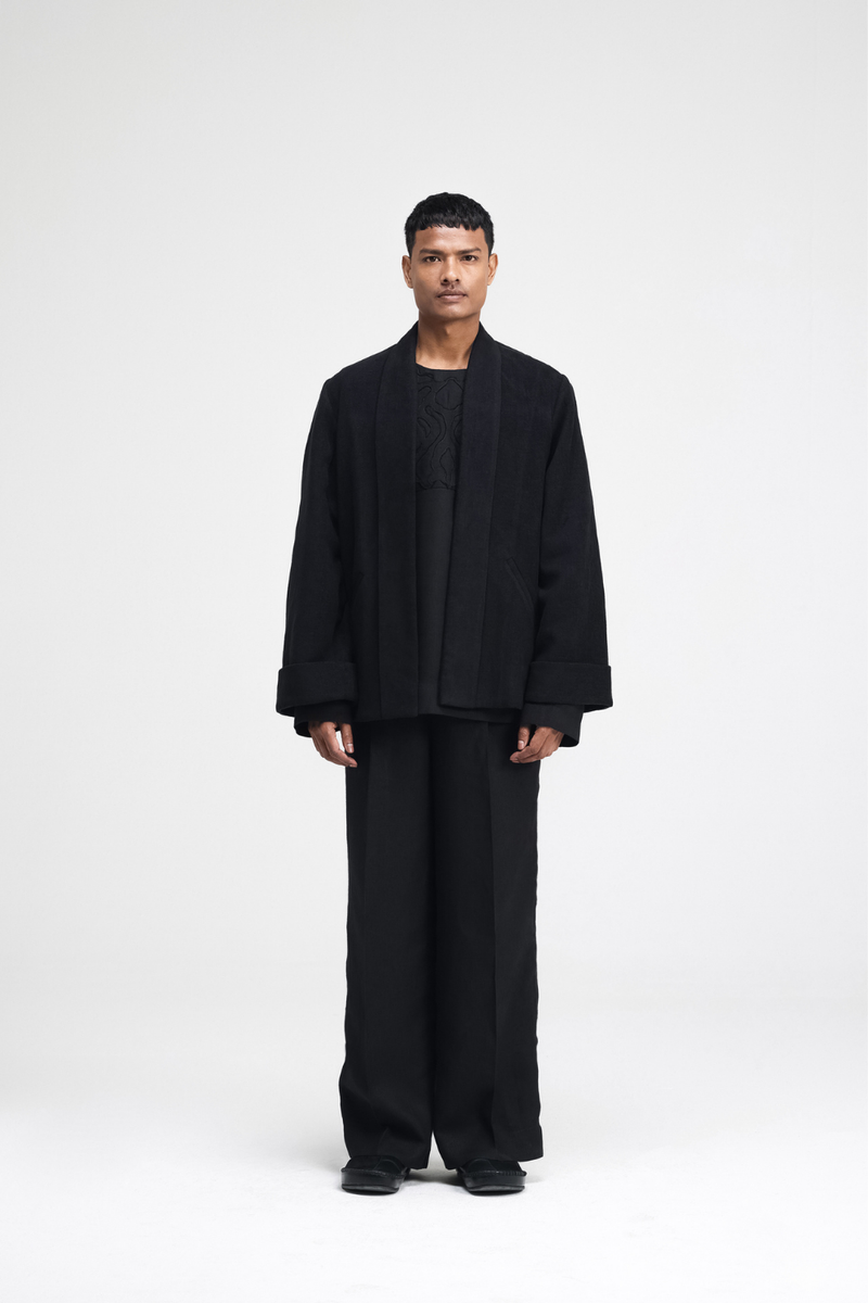 Jane Jacket linen by Turn Black in black color for men Worldwide