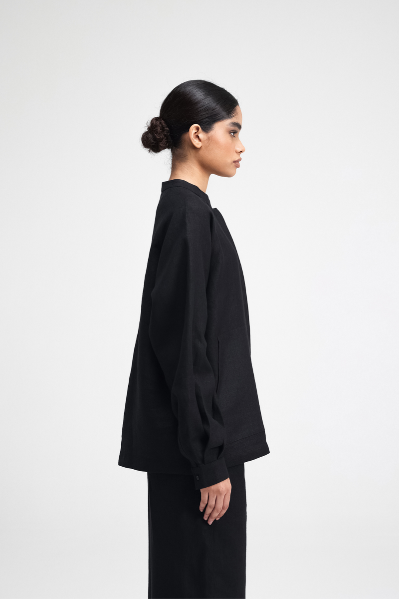 Cali Raglan Shirt by Turn Black in black color for women Worldwide