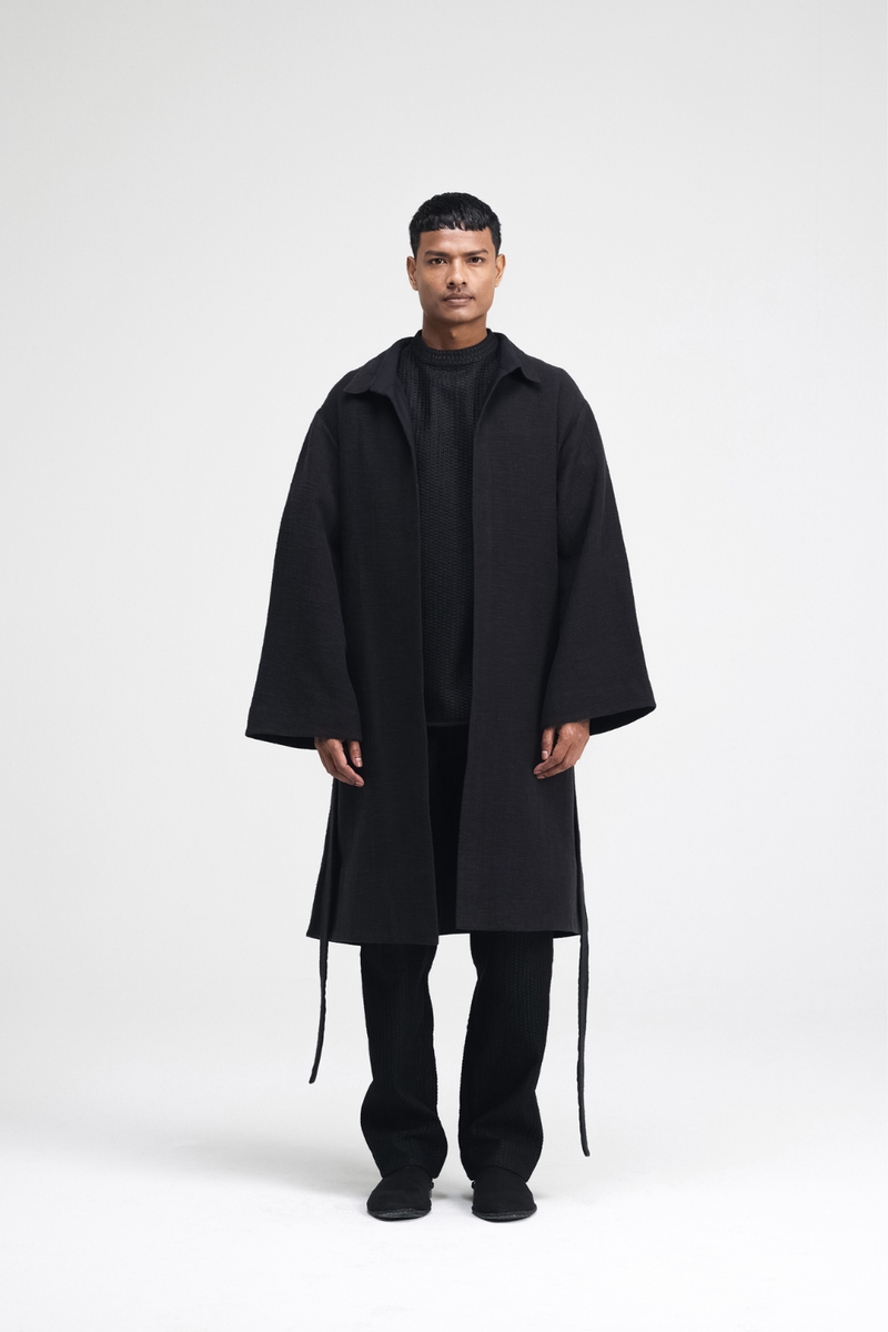 Jova Overlay linen by Turn Black in black color for women Worldwide