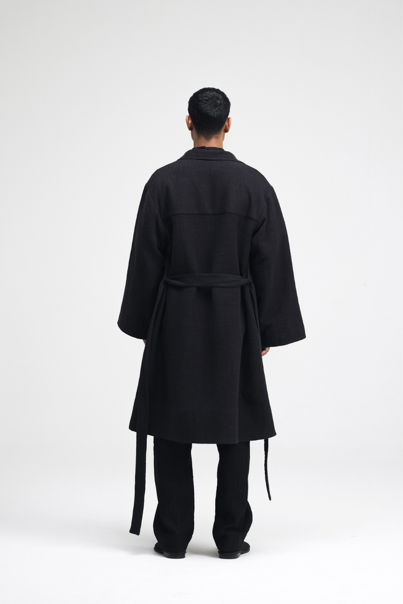 Jova Overlay linen by Turn Black in black color for women Worldwide