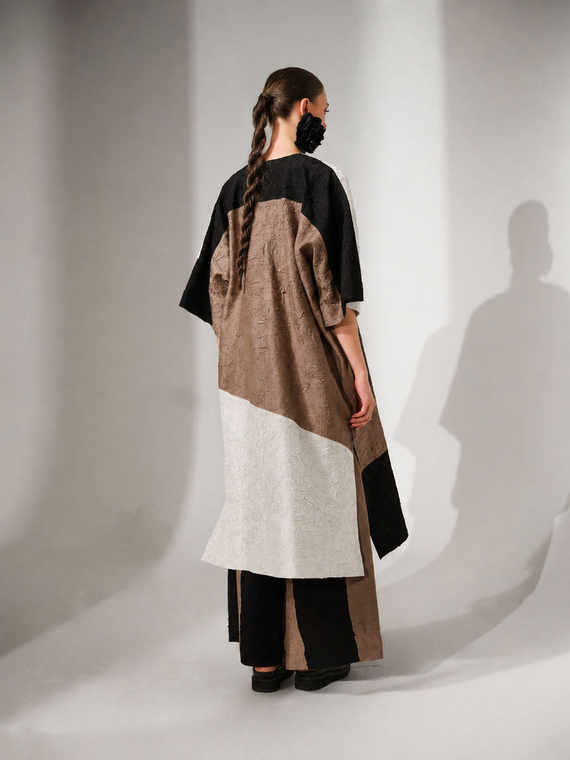 June Tunic-Natural + Grey + Black crushed silk tunics and kaftans by Stoique in natural, grey, black for women Worldwide