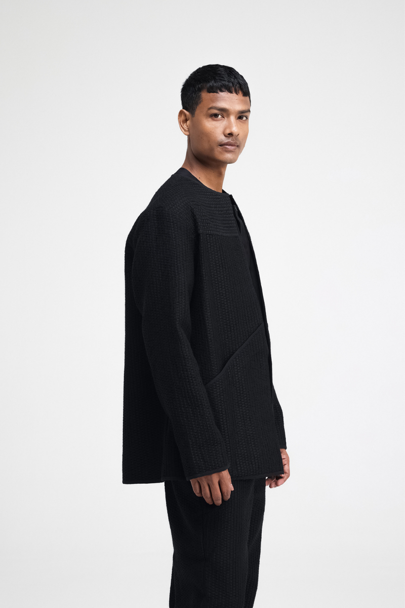 Taiki Embroidered Overlay cotton by Turn Black in black color for women Worldwide