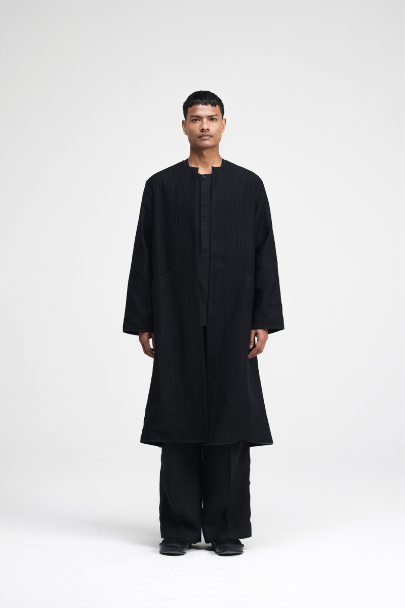 Yori Embroidered Overlay cotton by Turn Black in black color for women Worldwide