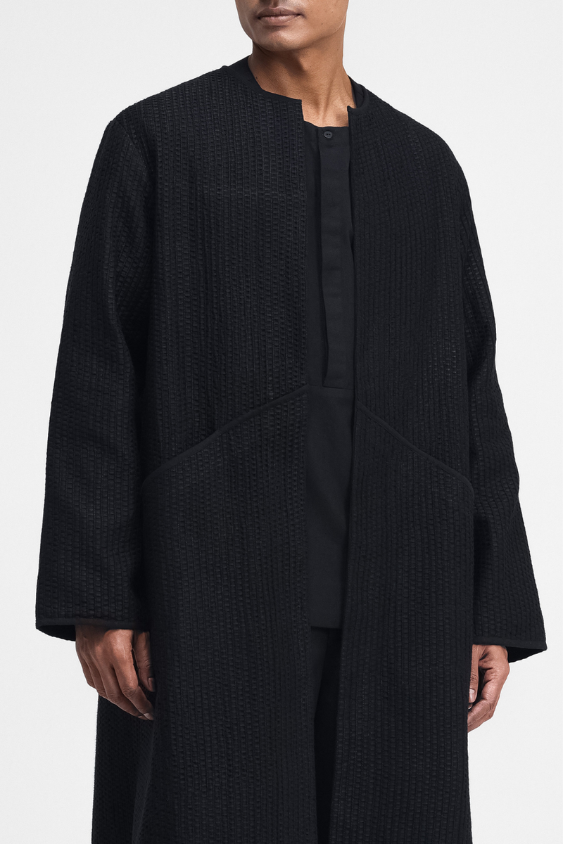 Yori Embroidered Overlay cotton by Turn Black in black color for women Worldwide