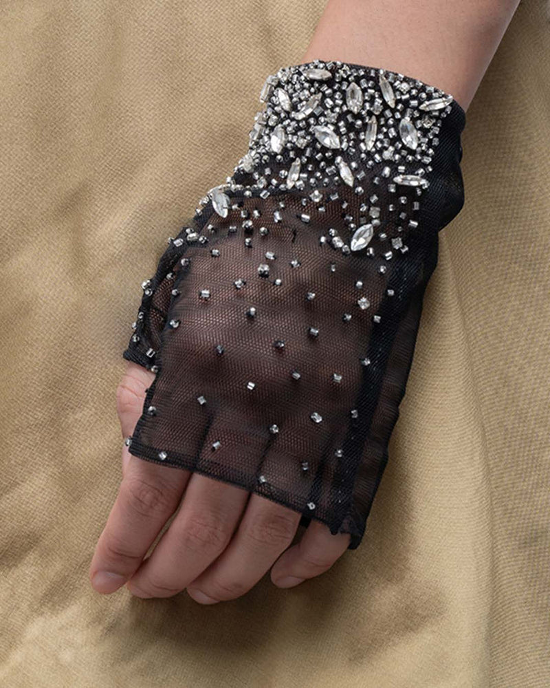 Olly Gloves viscose gloves by Leh Studios in black for women Worldwide