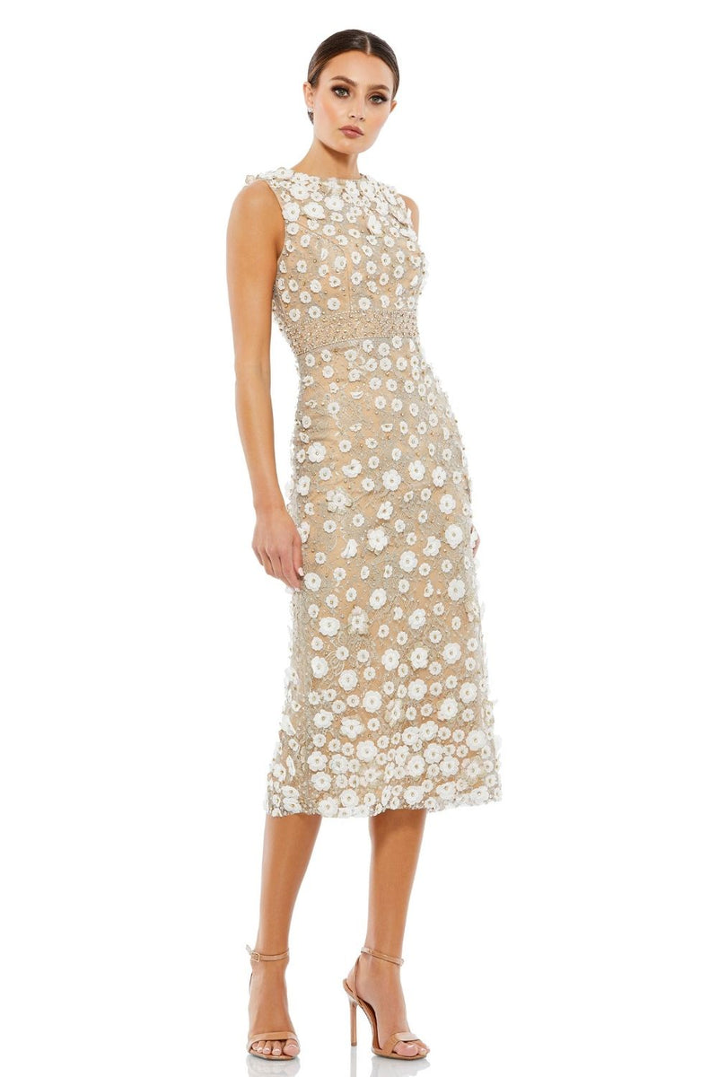 MD-67853 Embroidered Midi Dress-Ivory by Mac Duggal in ivory color for women Worldwide