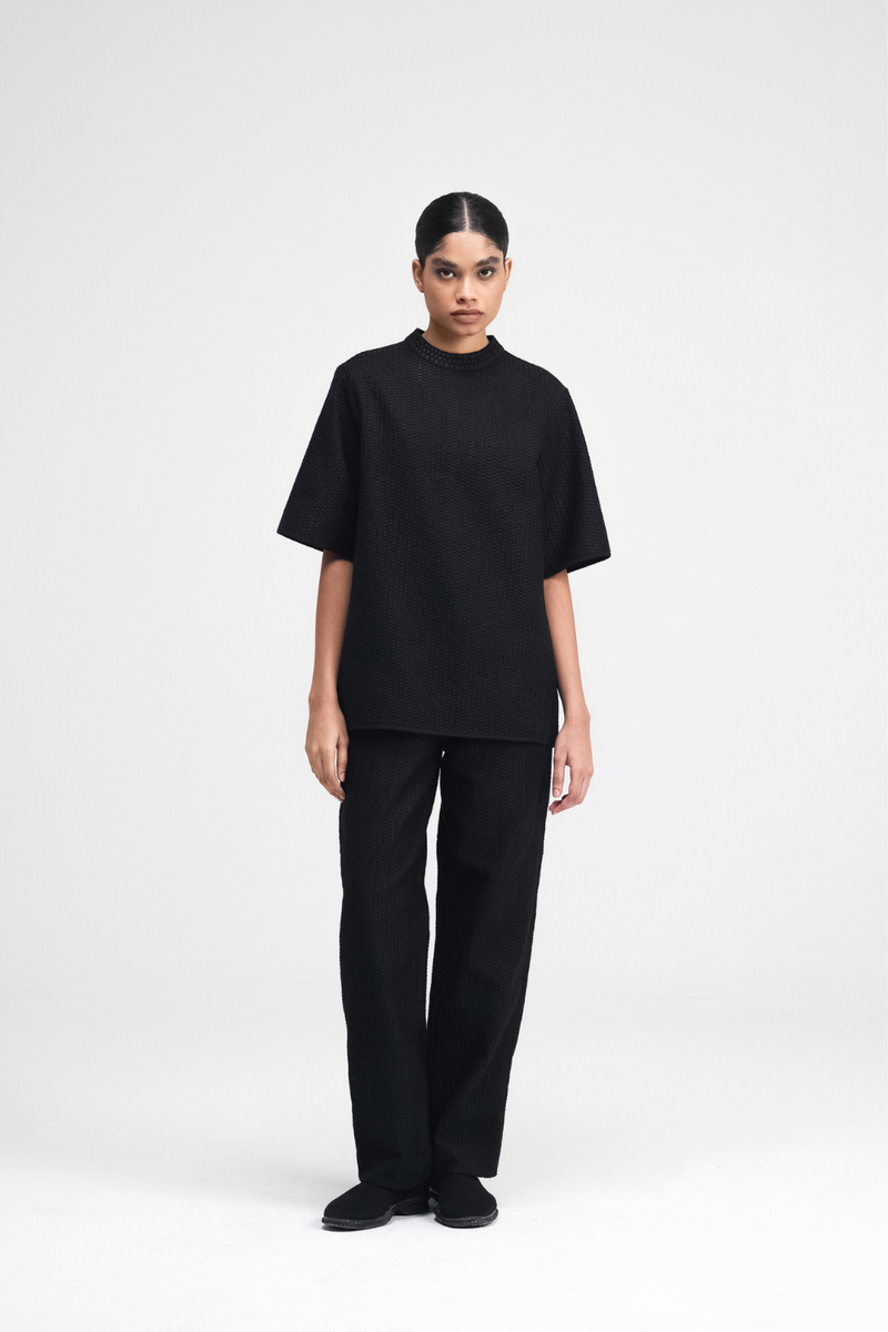 Chiyo Embroidered Top cotton by Turn Black in black color for women Worldwide