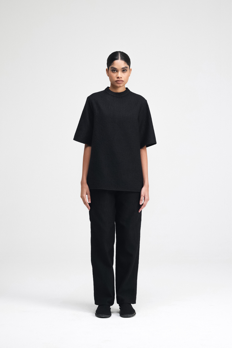 Chiyo Embroidered Top cotton by Turn Black in black color for women Worldwide