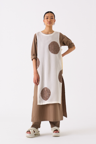 SIDE TIE OVERLAY TUNIC-OVERLAY : IVORY
TUNIC : CEDAR