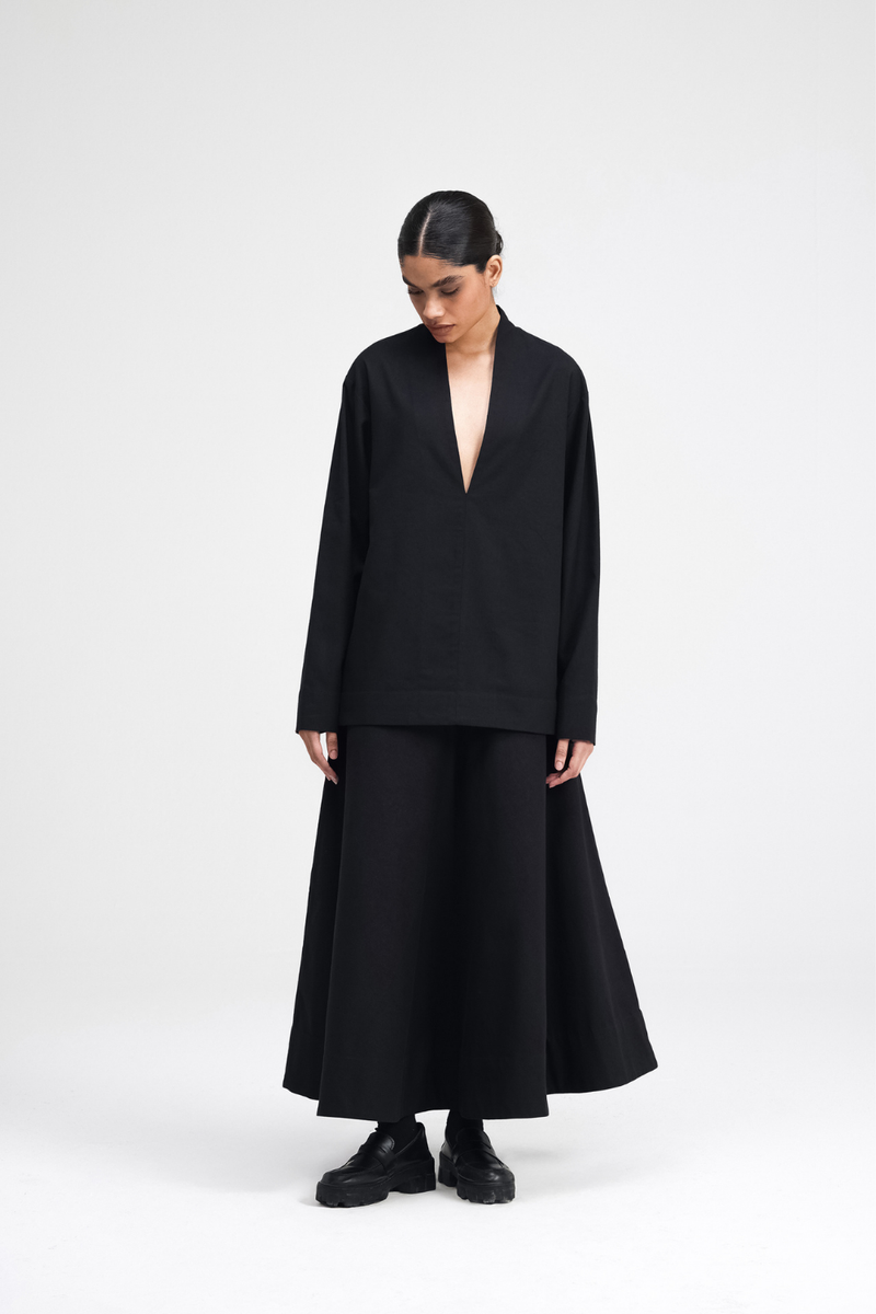 Yu Top cotton by Turn Black in black color for women Worldwide