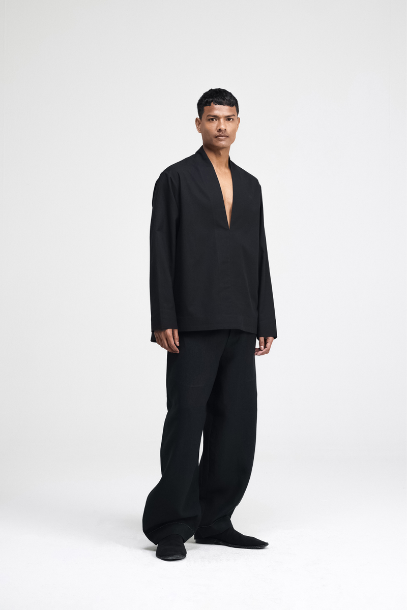 Yu Top cotton by Turn Black in black color for women Worldwide