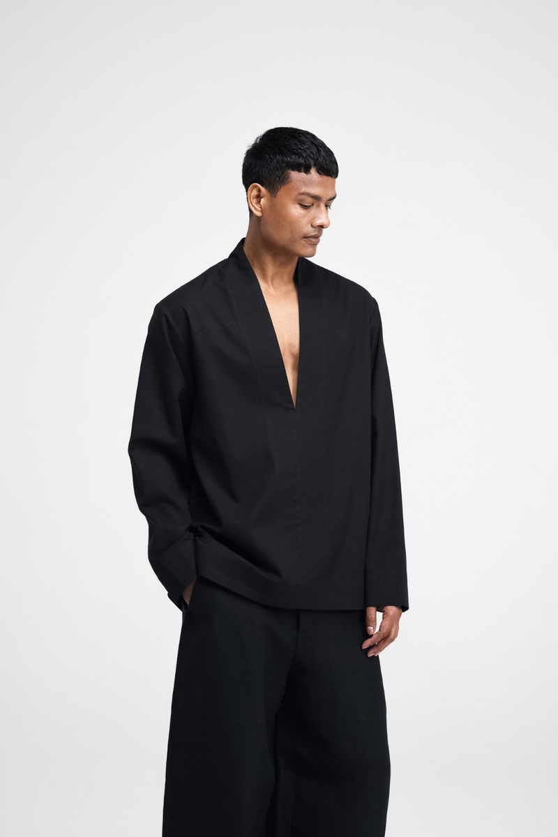 Yu Top cotton by Turn Black in black color for women Worldwide