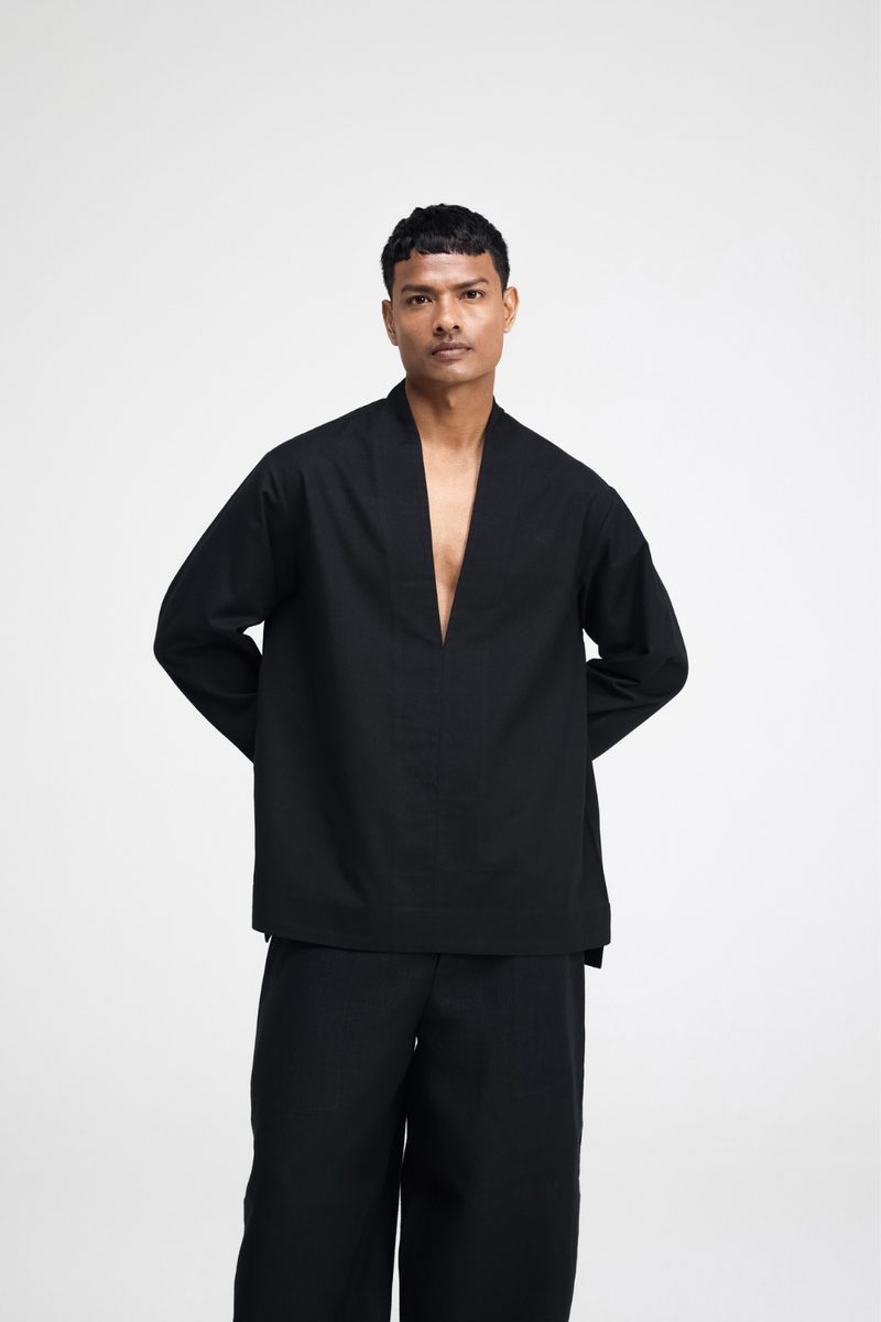 Yu Top cotton by Turn Black in black color for women Worldwide