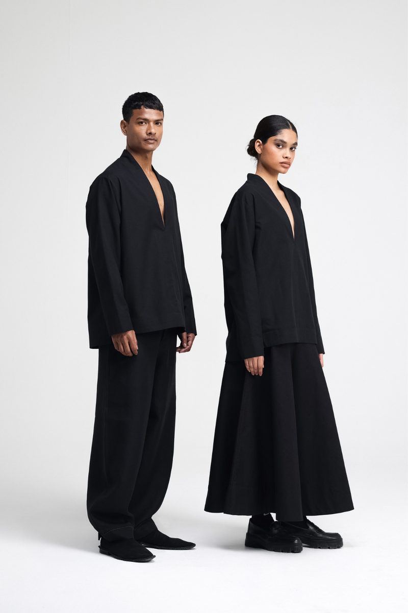 Yu Top cotton by Turn Black in black color for women Worldwide