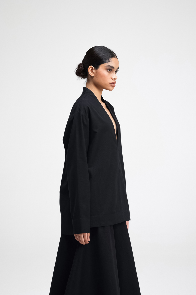 Yu Top cotton by Turn Black in black color for women Worldwide