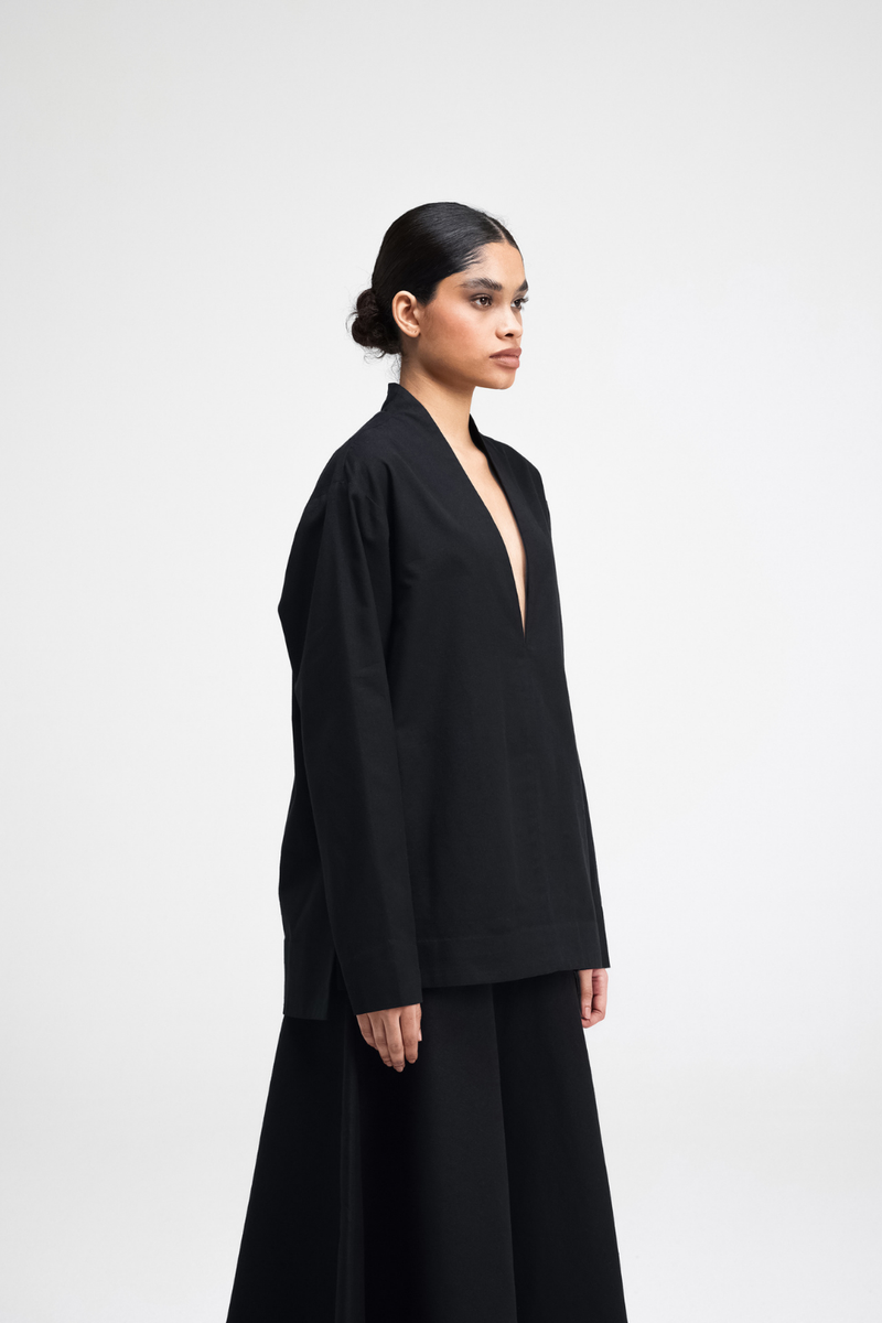 Yu Top cotton by Turn Black in black color for women Worldwide