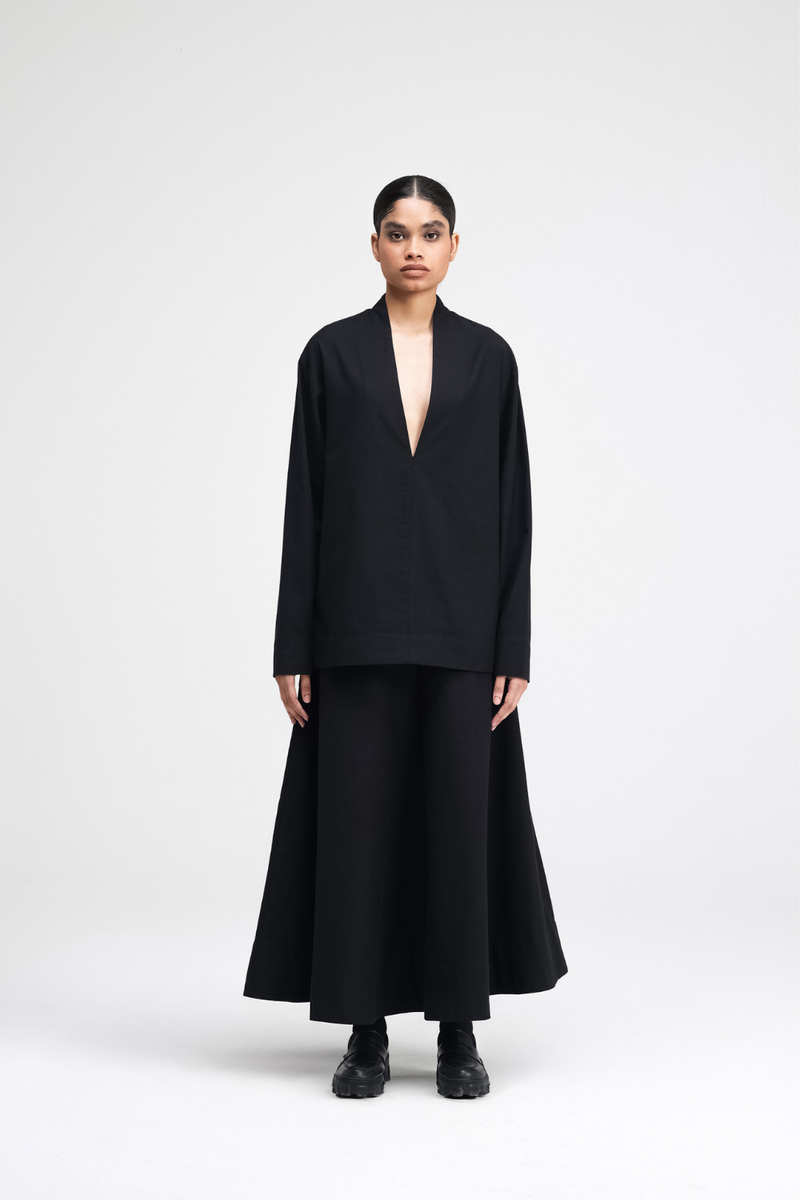 Yu Top cotton by Turn Black in black color for women Worldwide