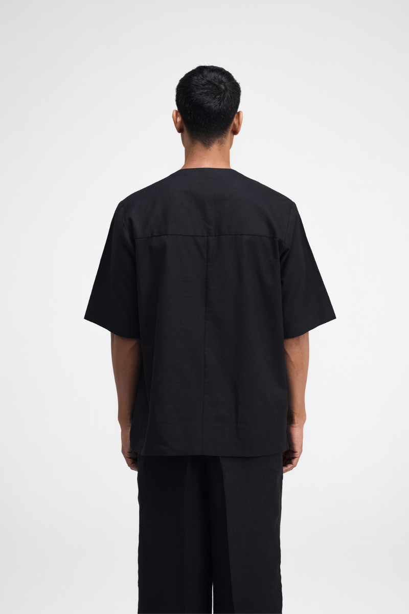 Moe Top cotton by Turn Black in black color for men Worldwide