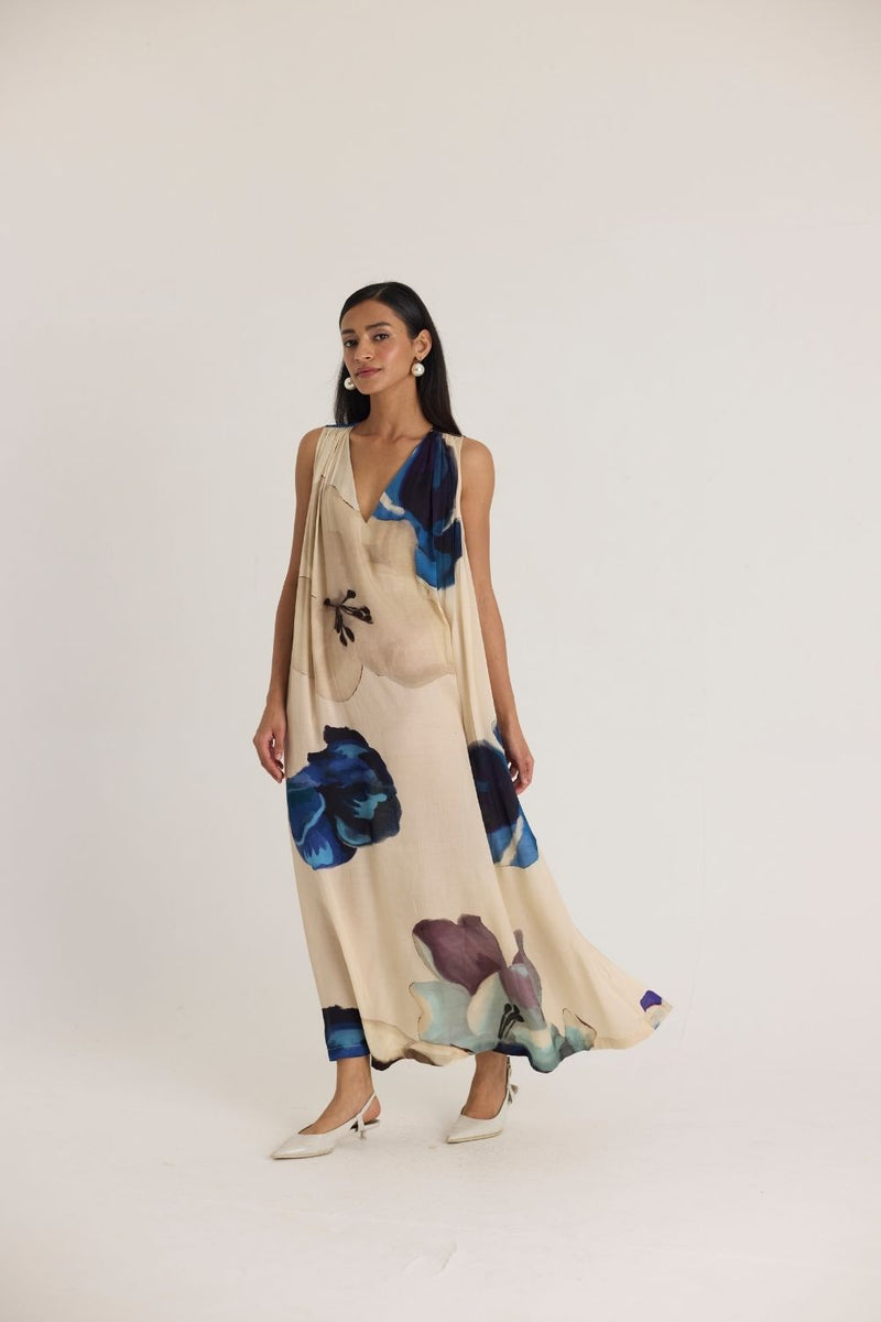 SWEET PEA MAXI DRESS satin by Yam in white color for women Worldwide