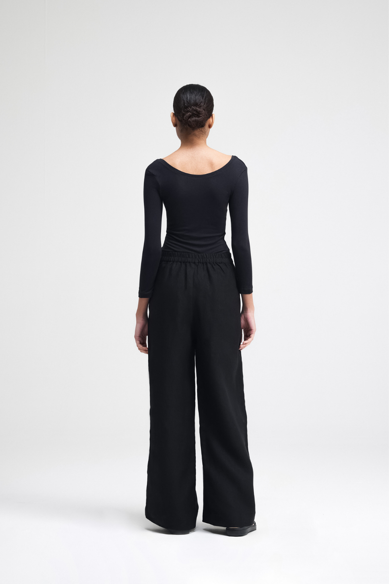 Haruka Linen Pants linen by Turn Black in black color for women Worldwide