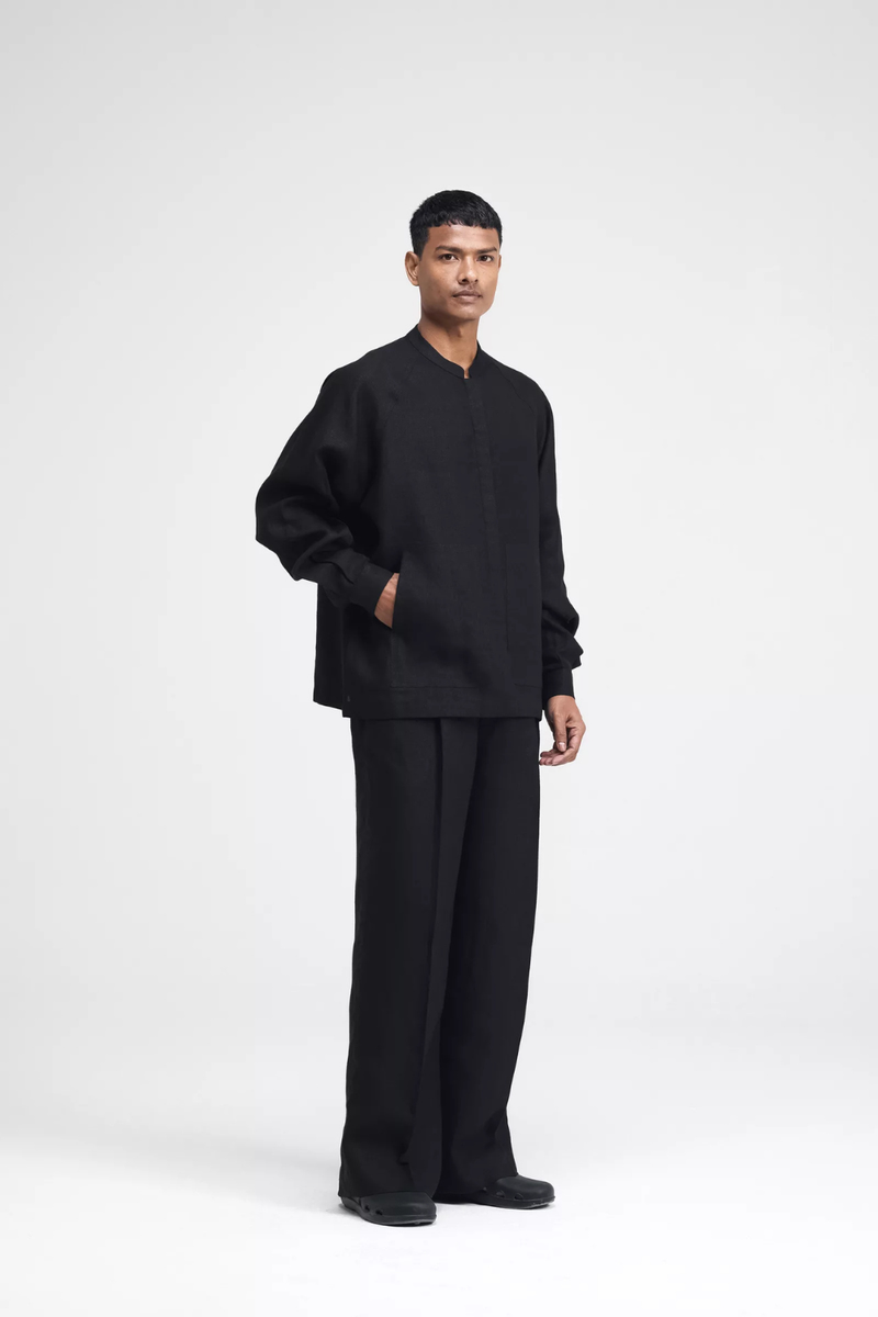 Cali Raglan Co-ord Set by Turn Black in black color for men Worldwide