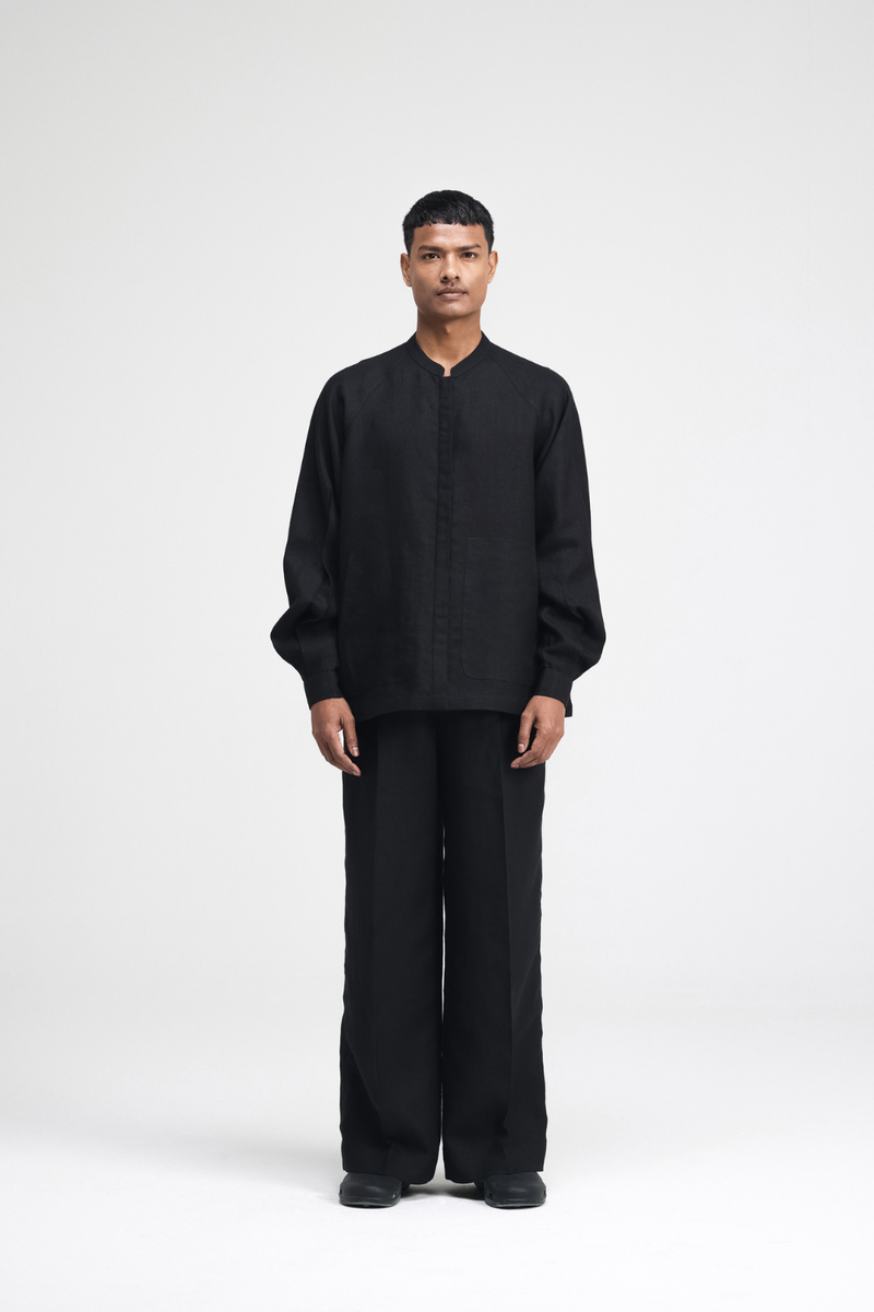 Cali Raglan Co-ord Set by Turn Black in black color for men Worldwide