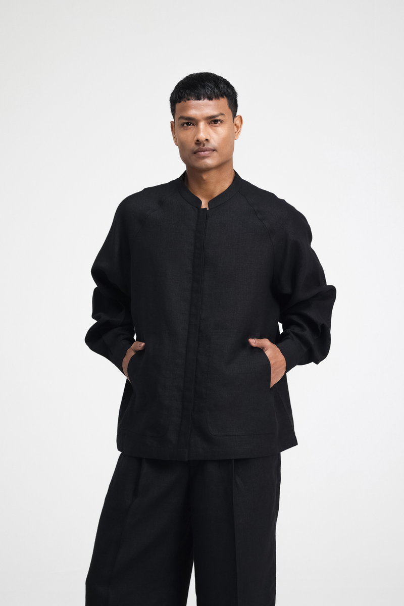 Cali Raglan Co-ord Set by Turn Black in black color for men Worldwide