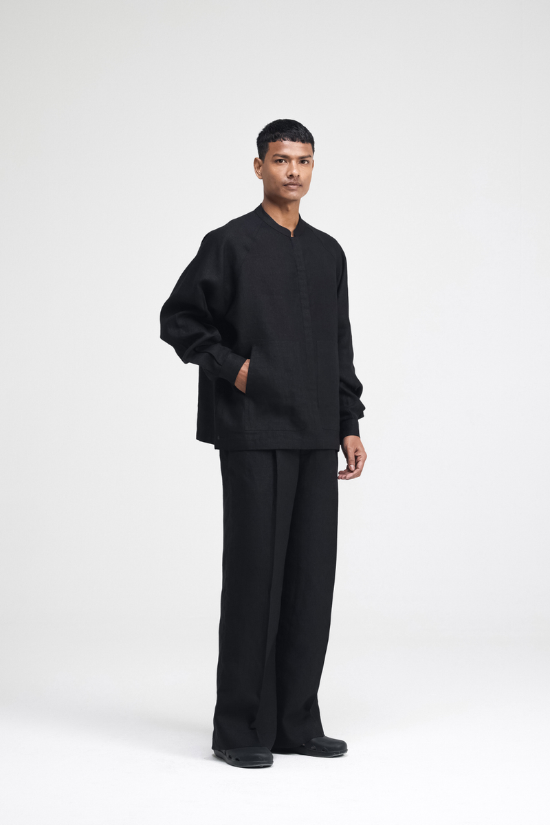 Cali Raglan Co-ord Set by Turn Black in black color for men Worldwide
