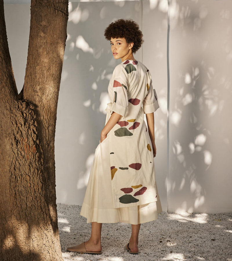 Lost dreams co-ord set Co-ord Set by Khara Kapas in ecru for women Worldwide