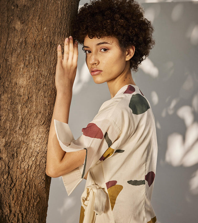 Lost dreams co-ord set Co-ord Set by Khara Kapas in ecru for women Worldwide