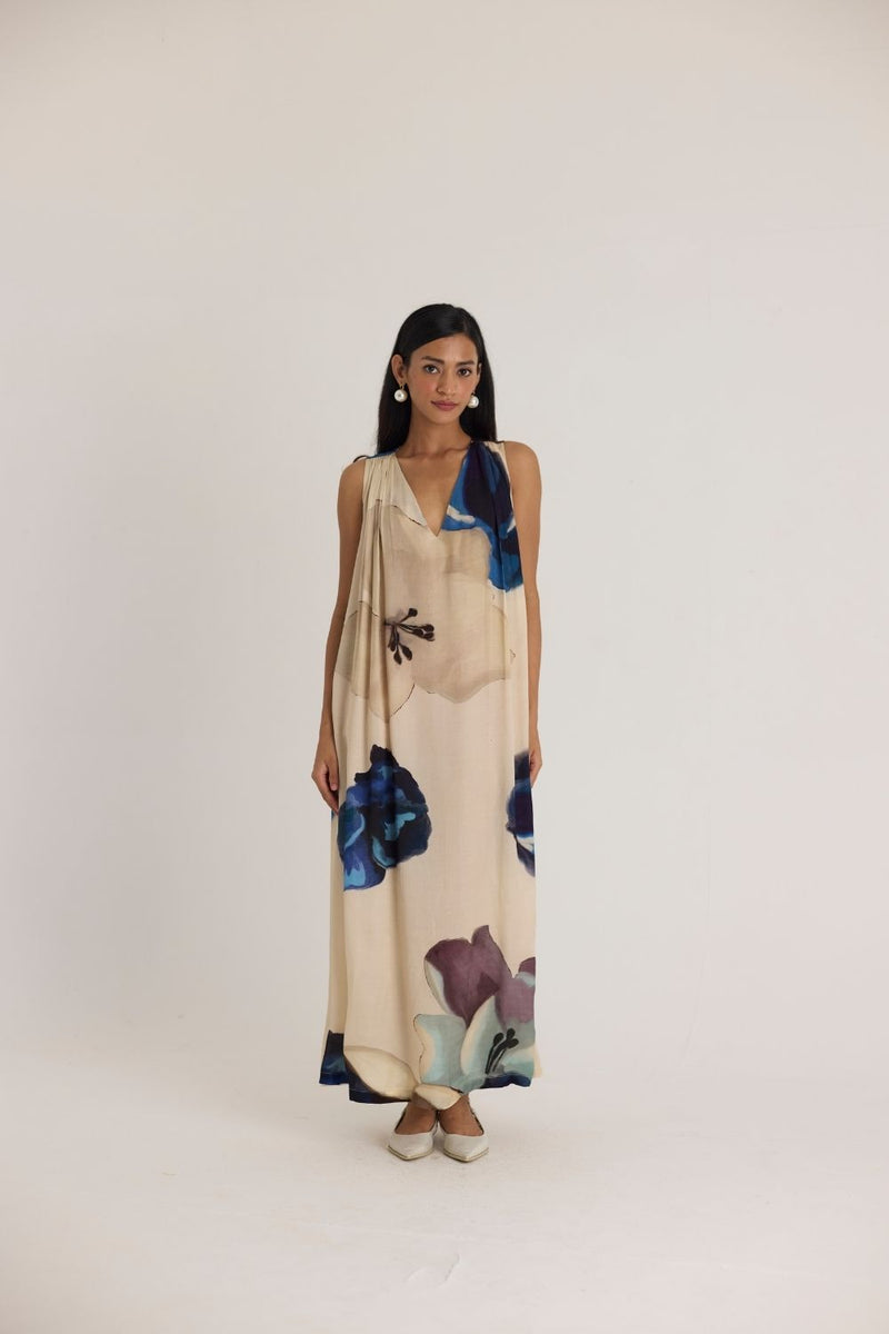 SWEET PEA MAXI DRESS satin by Yam in white color for women Worldwide
