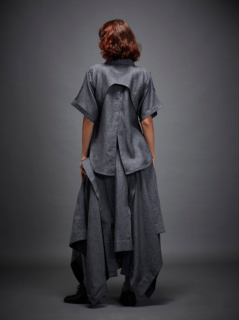 NADIA SHIRT by Chola in grey color for women Worldwide