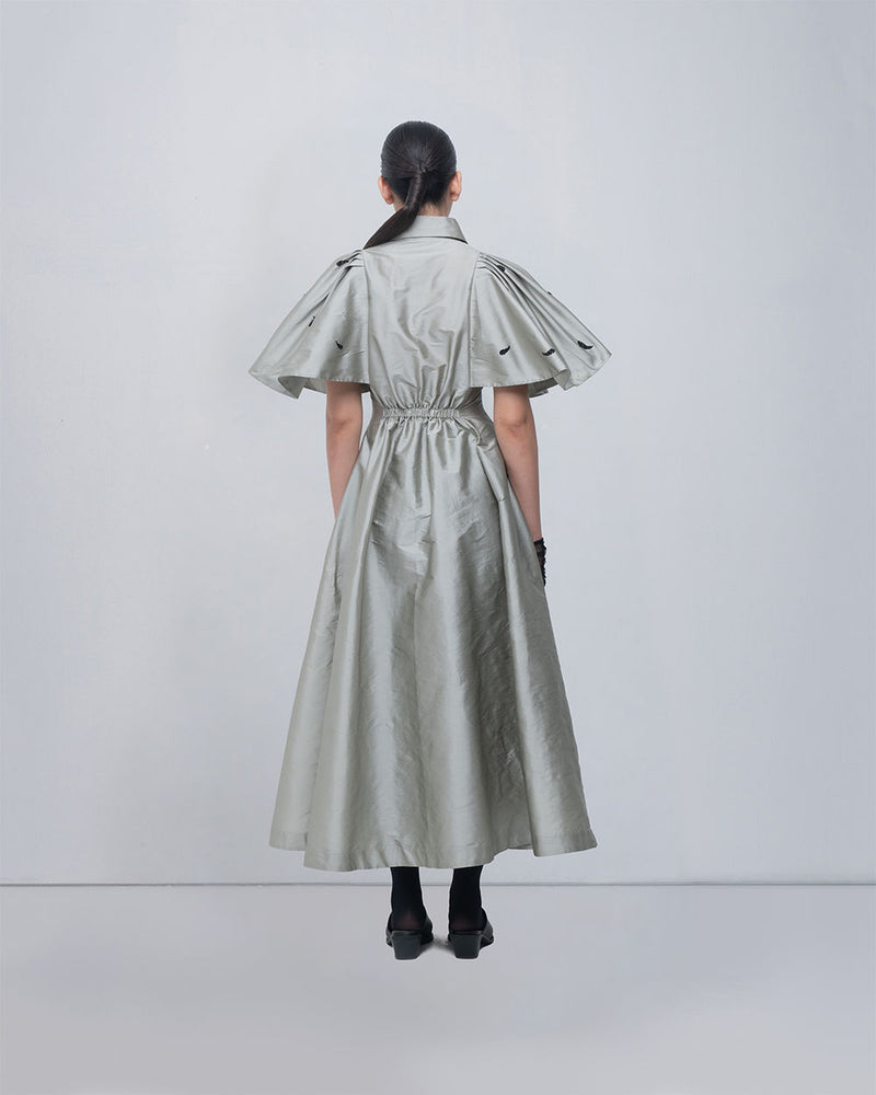Par Dress viscose by Leh Studios in silver for women Worldwide