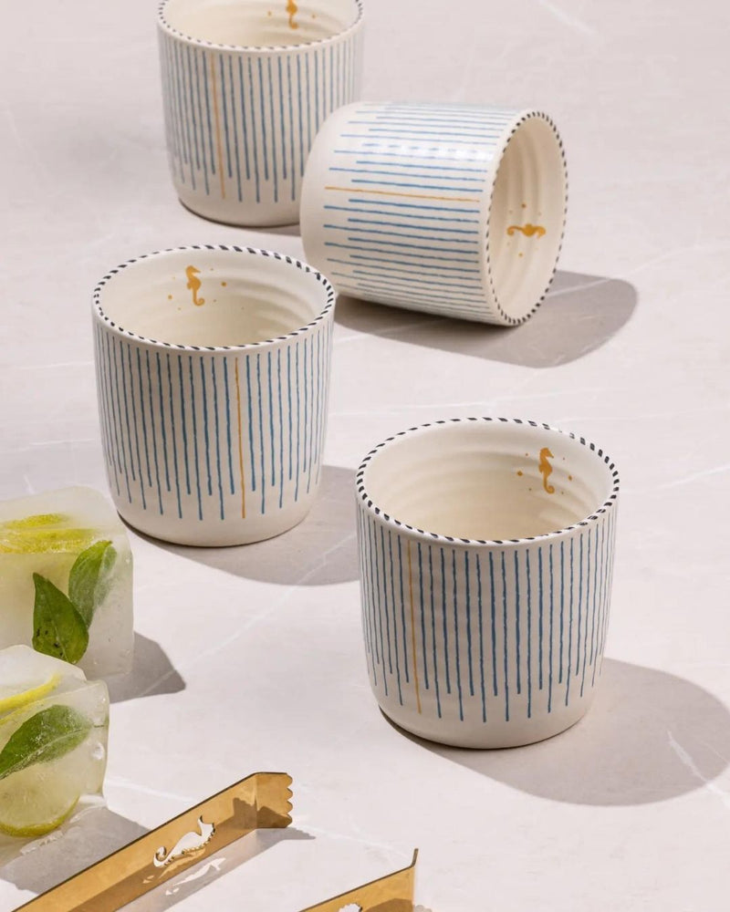 Mirissa Tumblers - set of 2 linen by Gado Living for Worldwide