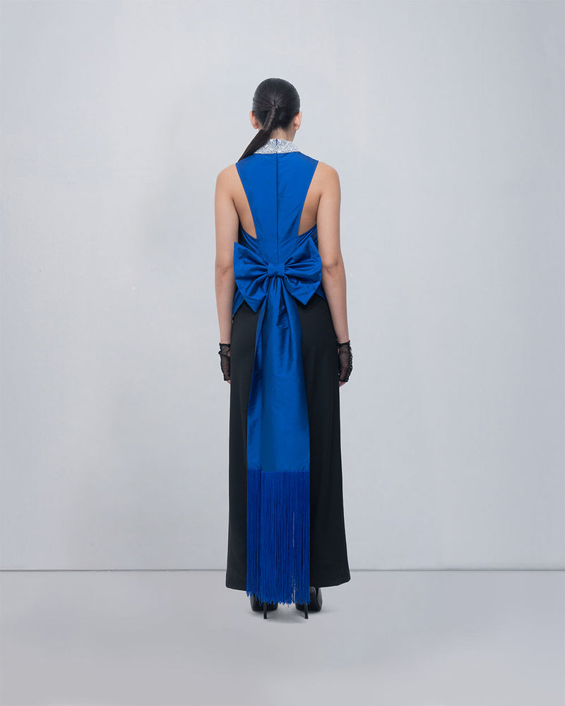 Ondine Top viscose top/shirt by Leh Studios in blue for women Worldwide