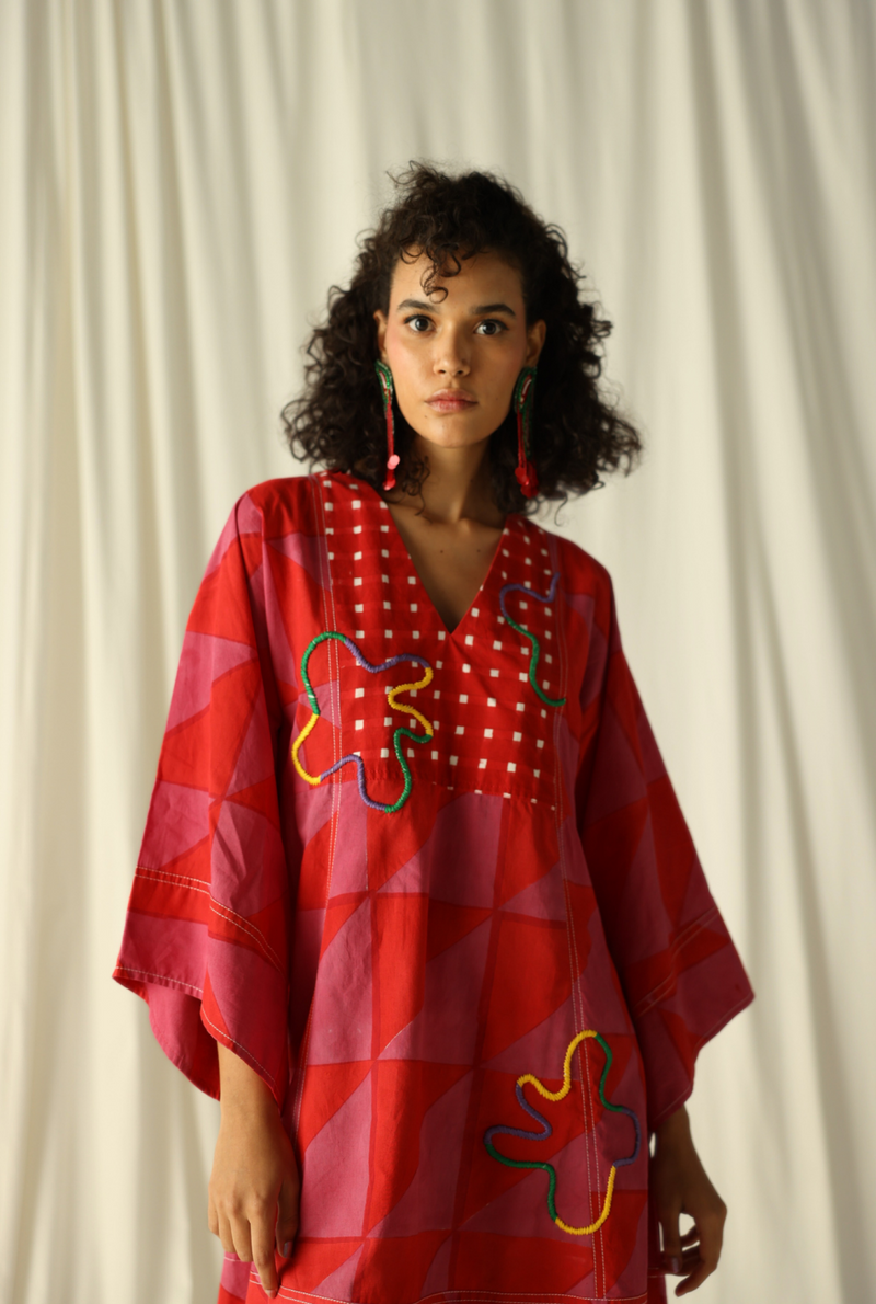 ANDRETTA EMBROIDERED SHIFT DRESS by JodiLife in pink for women Worldwide