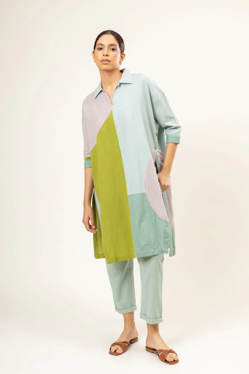 BLAKE PANELLED TUNIC mul by Doodlage in multi color for women Worldwide