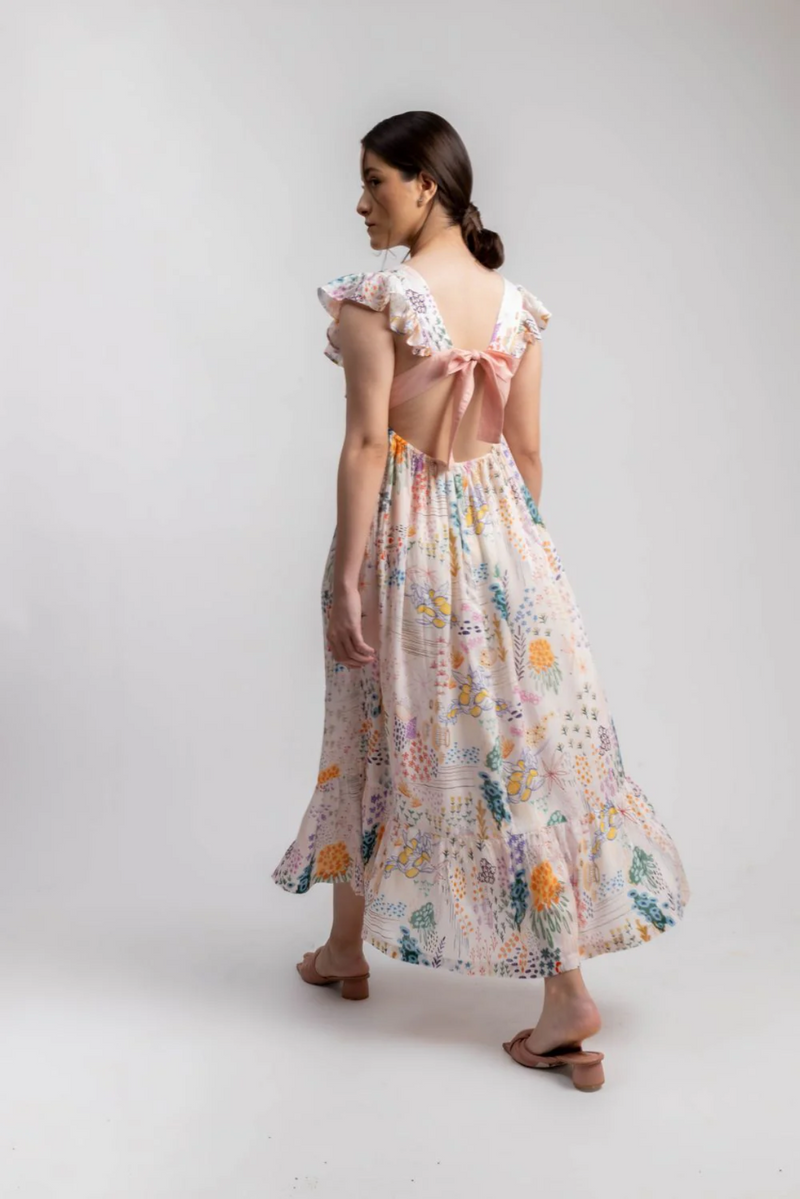 LILY PRINTED DRESS mul by Doodlage in multi color for women Worldwide